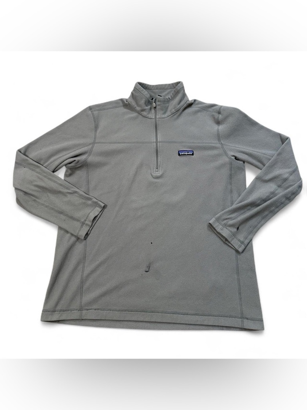 Patagonia Men’s Gray Micro-D Lightweight Fleece 1/4 Zip Jacket Size Large